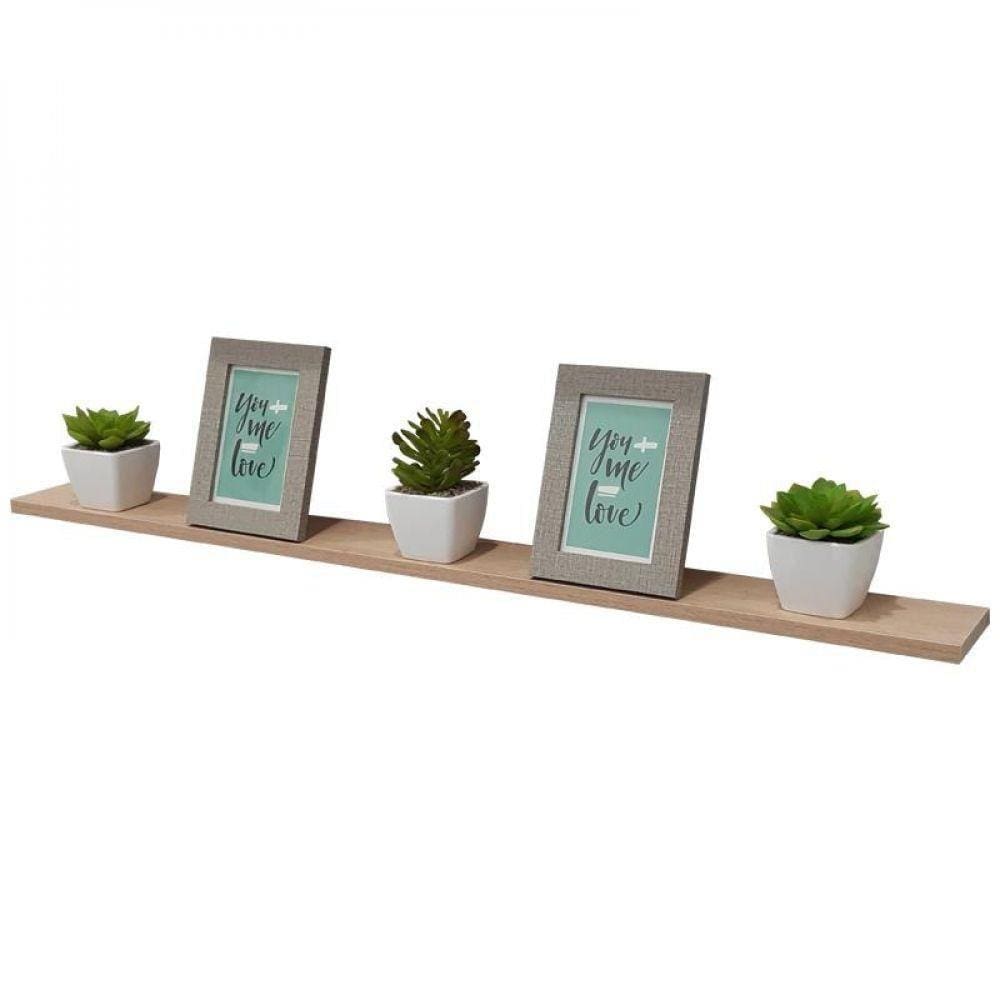 Prateleira 80 X 20cm Carvalho Suporte Invisível