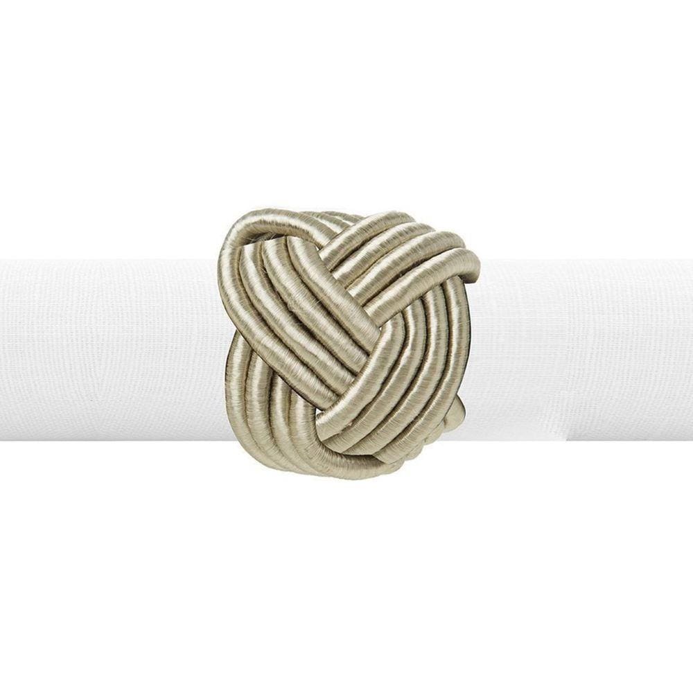 Argola de Guardanapo Traccia Champagne com 4 Peças Copa