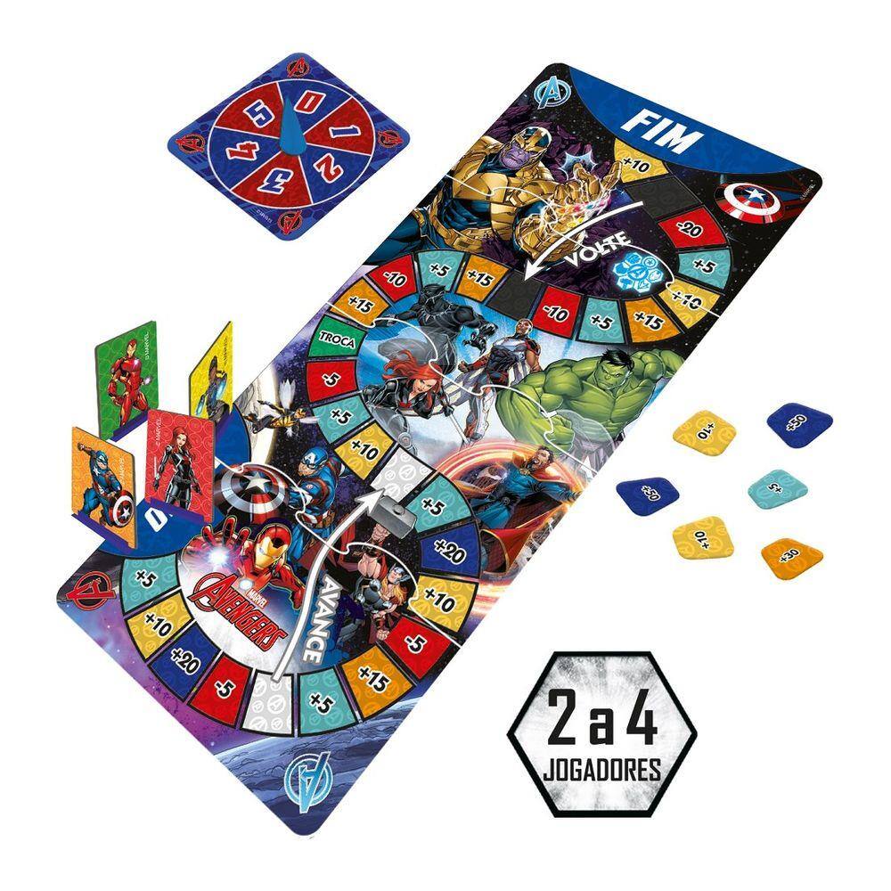 Jogo Trilha Marvel Os Vingadores - Toyster 8040