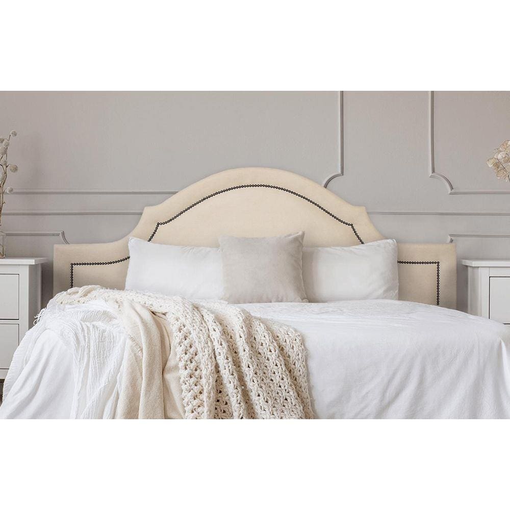 Cabeceira Casal Provençal 140x60cm Suede Off White - Fumê