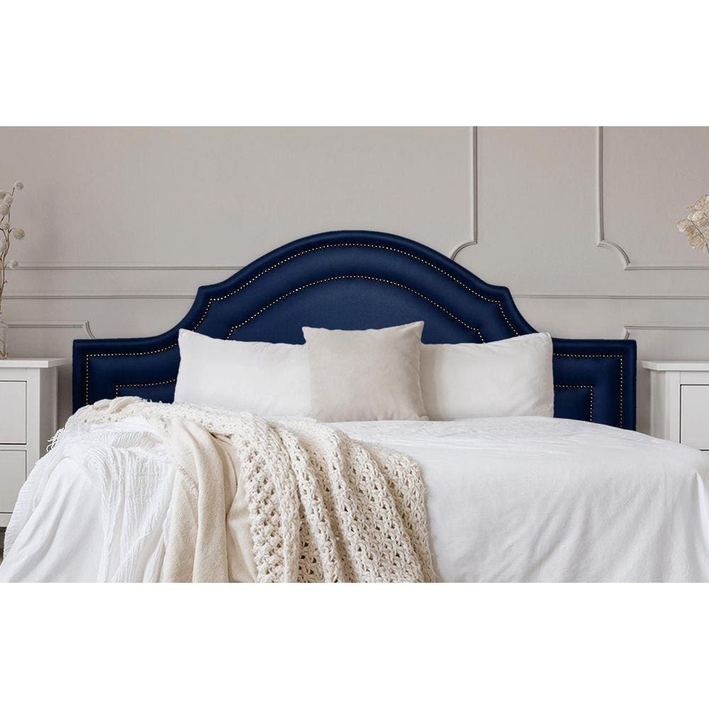 Cabeceira Casal Provençal Dupla 140x60 Courino Azul - Fumê