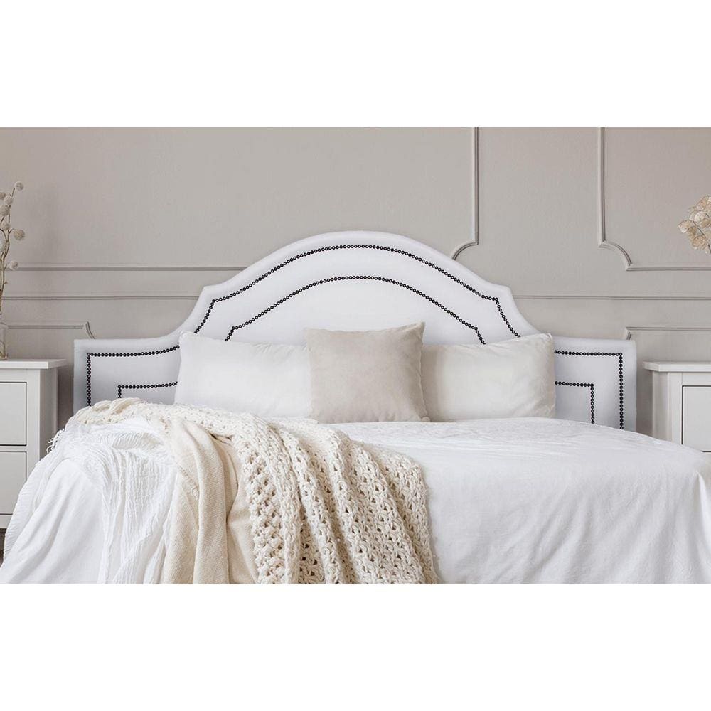 Cabeceira Casal Provençal Dupla 140x60 Courino Branco - Fumê