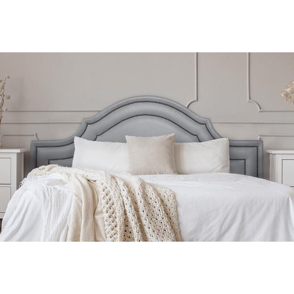 Cabeceira Casal Provençal Dupla 140x60 Courino Cinza - Fumê