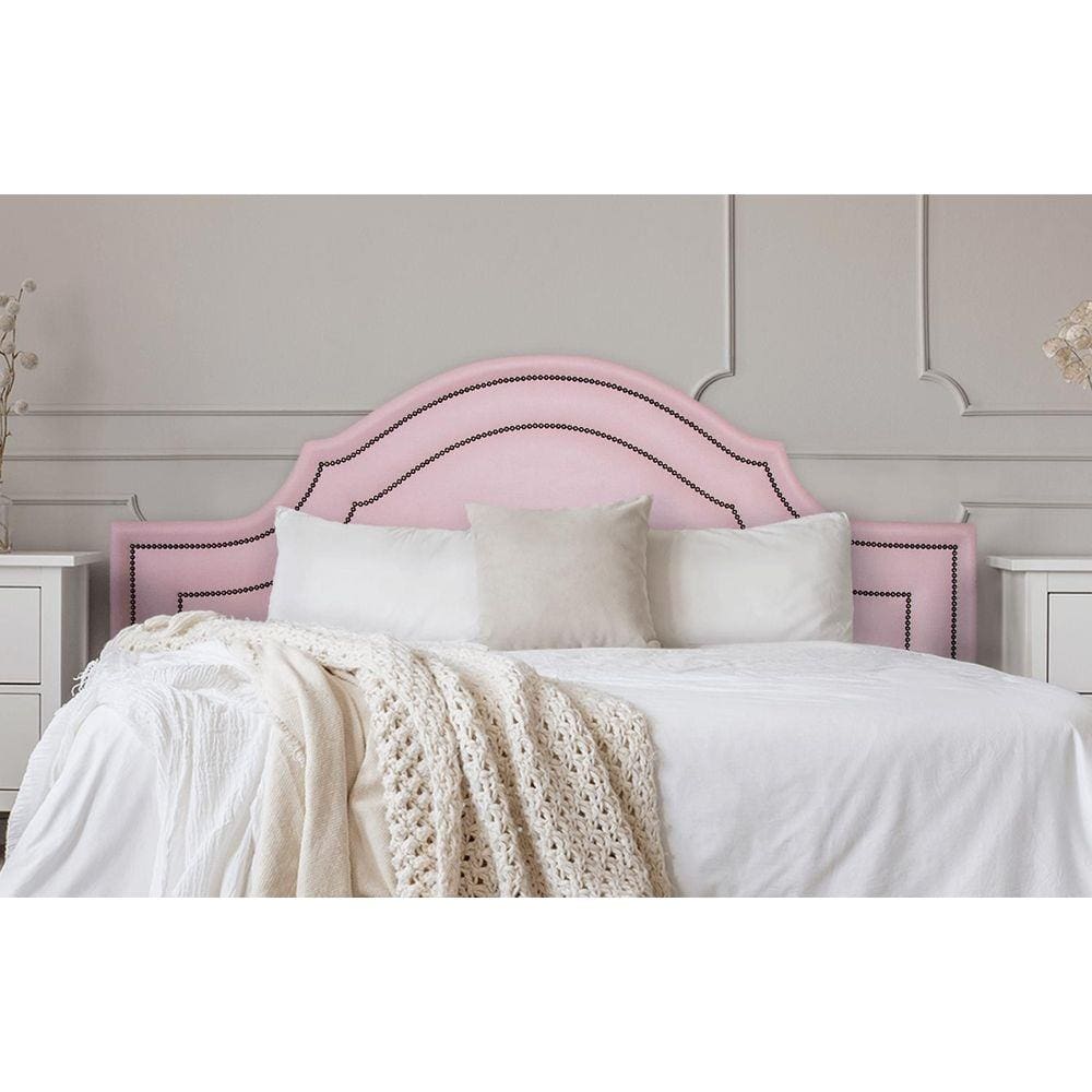 Cabeceira Casal Provençal Dupla 140x60 Courino Rosa - Fumê