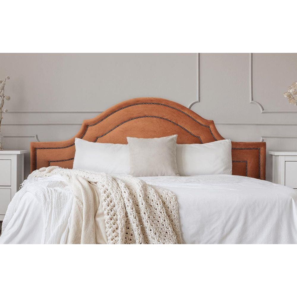 Cabeceira Casal Provençal Dupla 140x60 Veludo Terracota