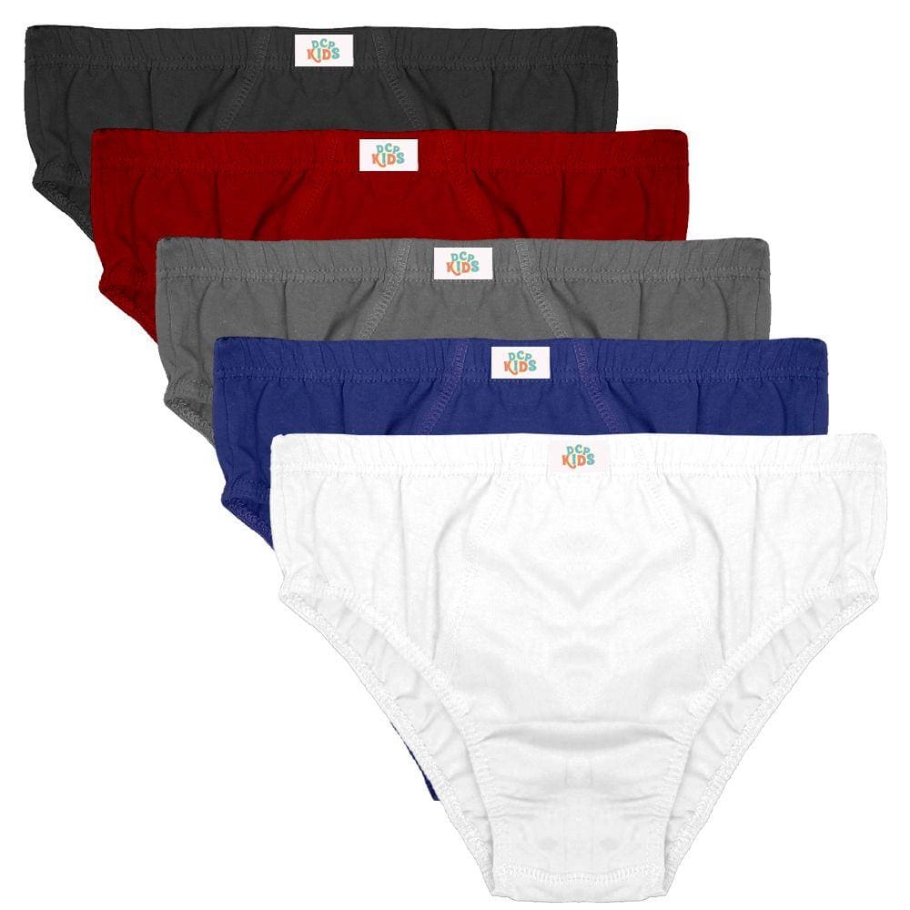 Cueca Infantil Slip Kit 5 peças Sortidas DCP Kids Algodão