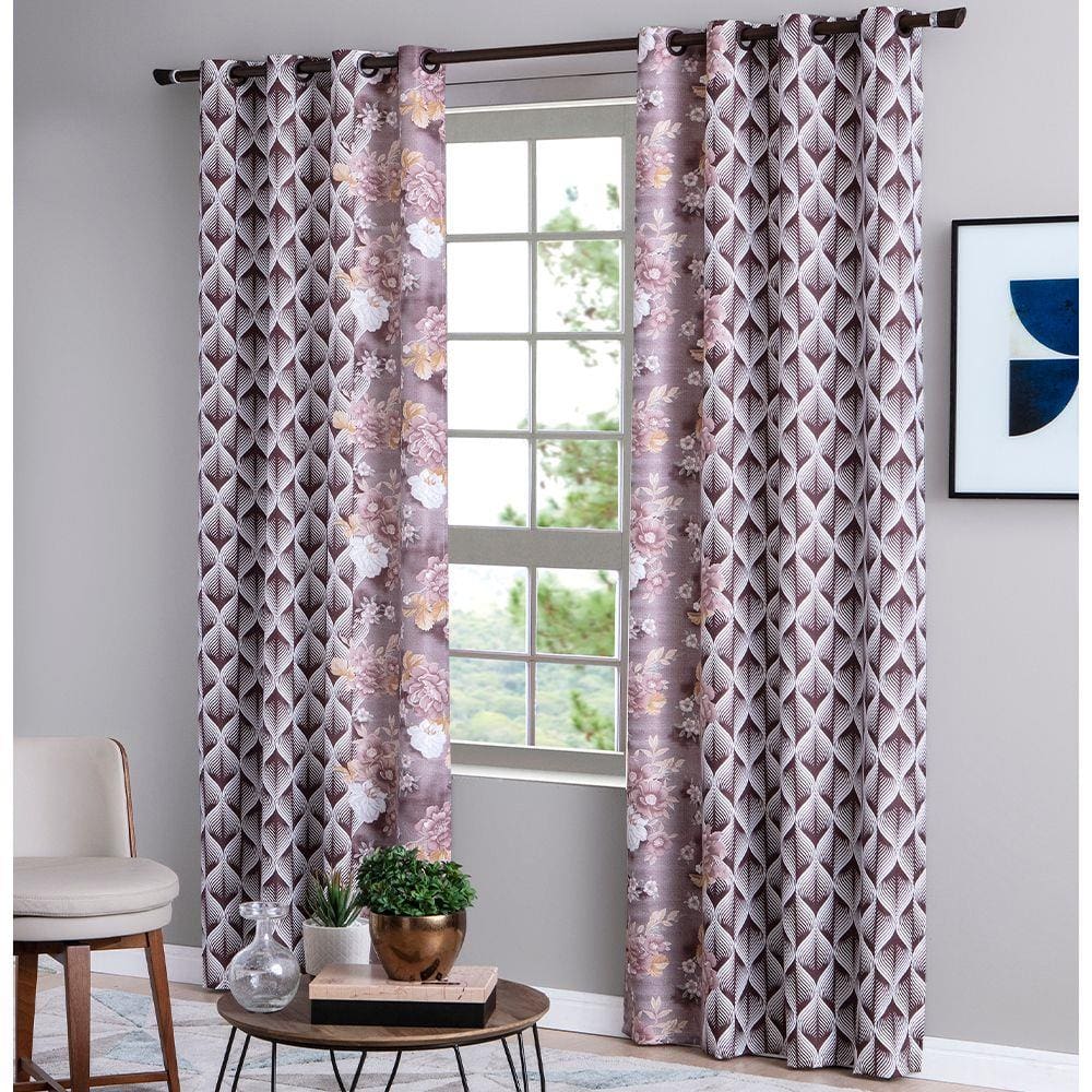 Cortina Estampada com 16 Ilhoses 240x220cm Cuiaba Casa D`oro