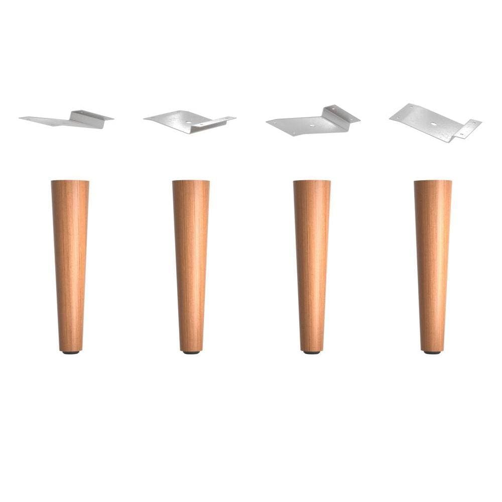 Kit 4 pés Retrô 20cm Madeira Wood 2020 - Ofertamo