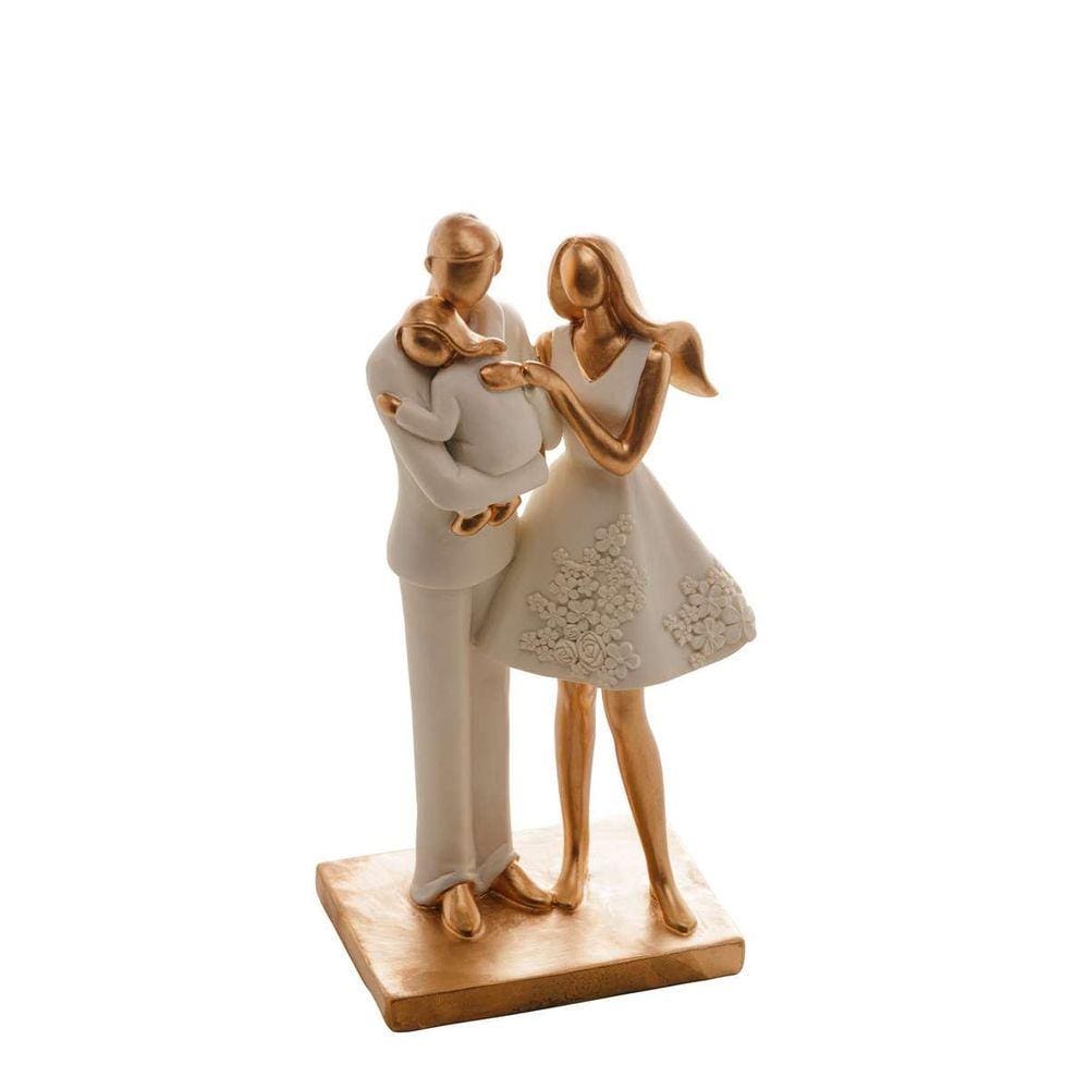Figura Decorativa Resina Familia Branco 61437 Rojemac