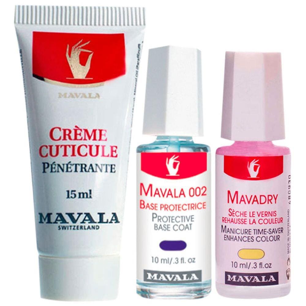 Kit Mavala Cuticle Cream, 002 Base & Mavadry (3 produtos)