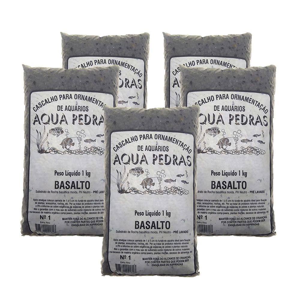 Substrato Basalto p/ Aquários e Jardins Decoração N°1 -5kg