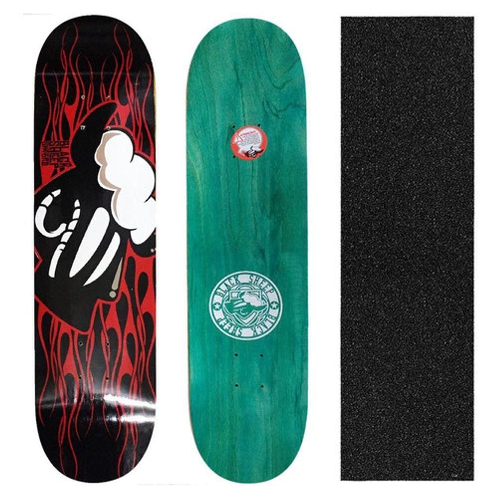 Shape Black Sheep Pro Larva Preta 8.0 + Lixa De Skate