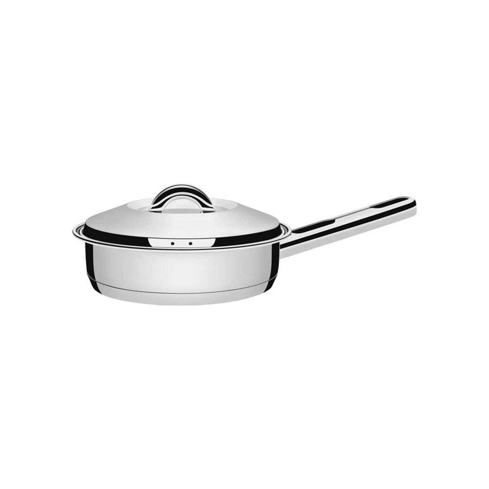 Frigideira Tramontina em Aço Inox Fundo Triplo com Tampa e Cabo 20 cm 2,1 L Tramontina