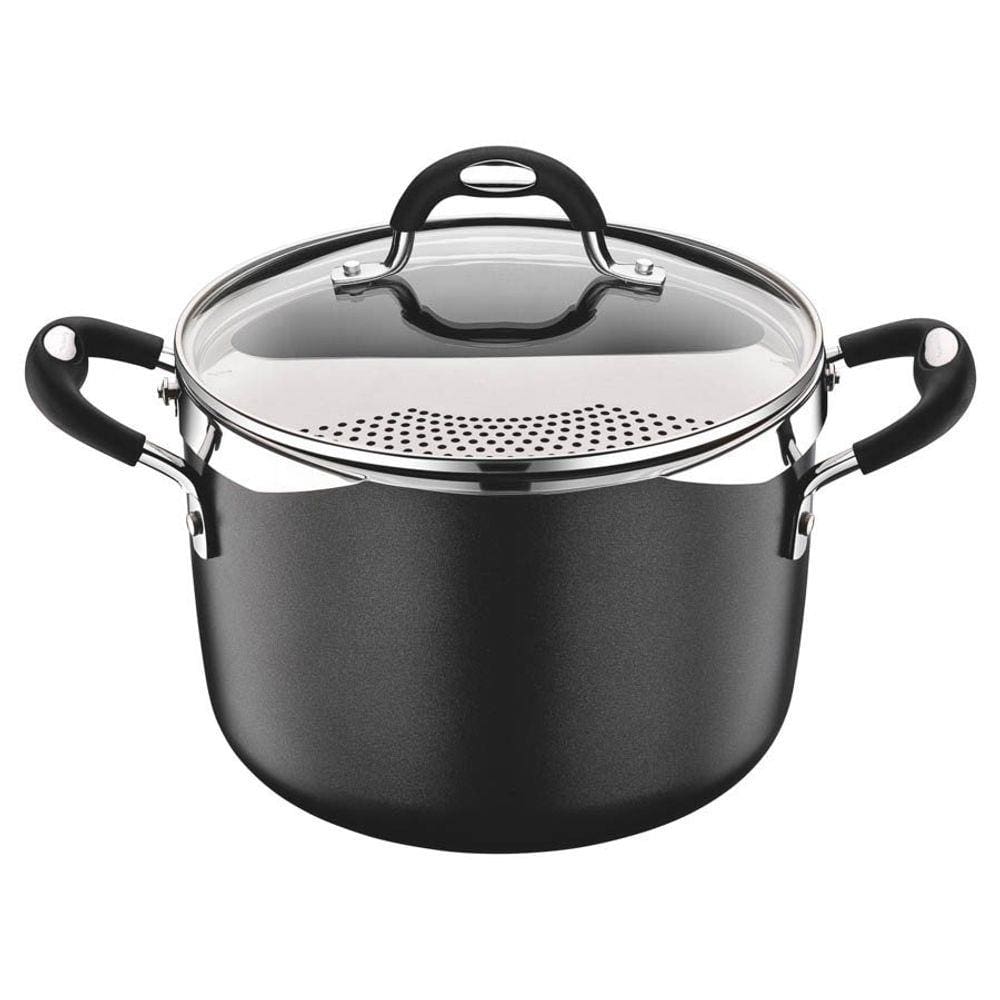 Espagueteira Tramontina Mônaco Induction Alumínio Antiaderente Starflon Preto 22 cm 5,4 L Tramontina