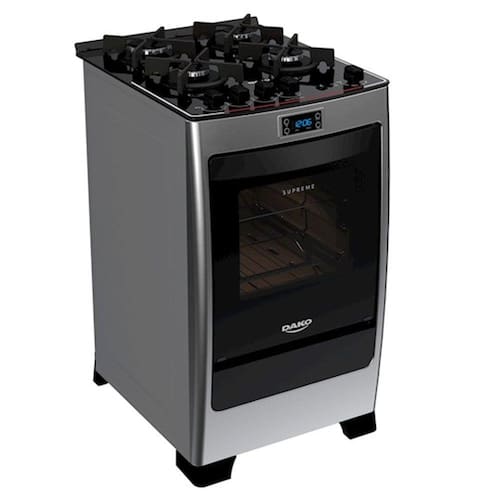 imagem-Fogão Dako 4 Bocas Mesa de Vidro Supreme Timer Glass - Bivolt