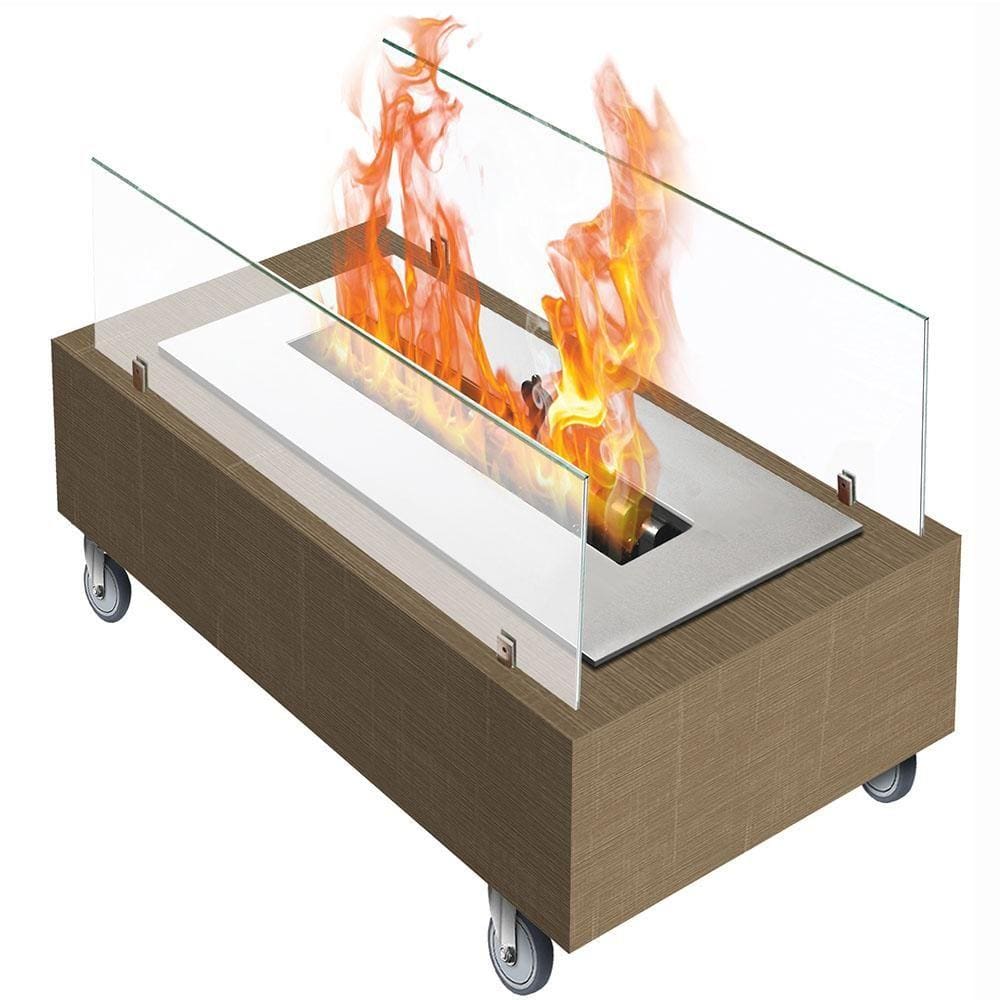 Lareira Ecológica Completa Saro Armação de Madeira 45 cm LM30