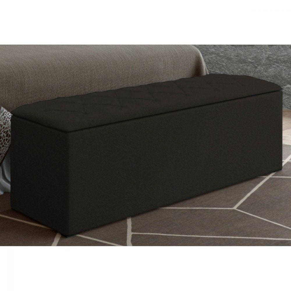 Calçadeira Baú 140cm Paris Amassado Chocolate