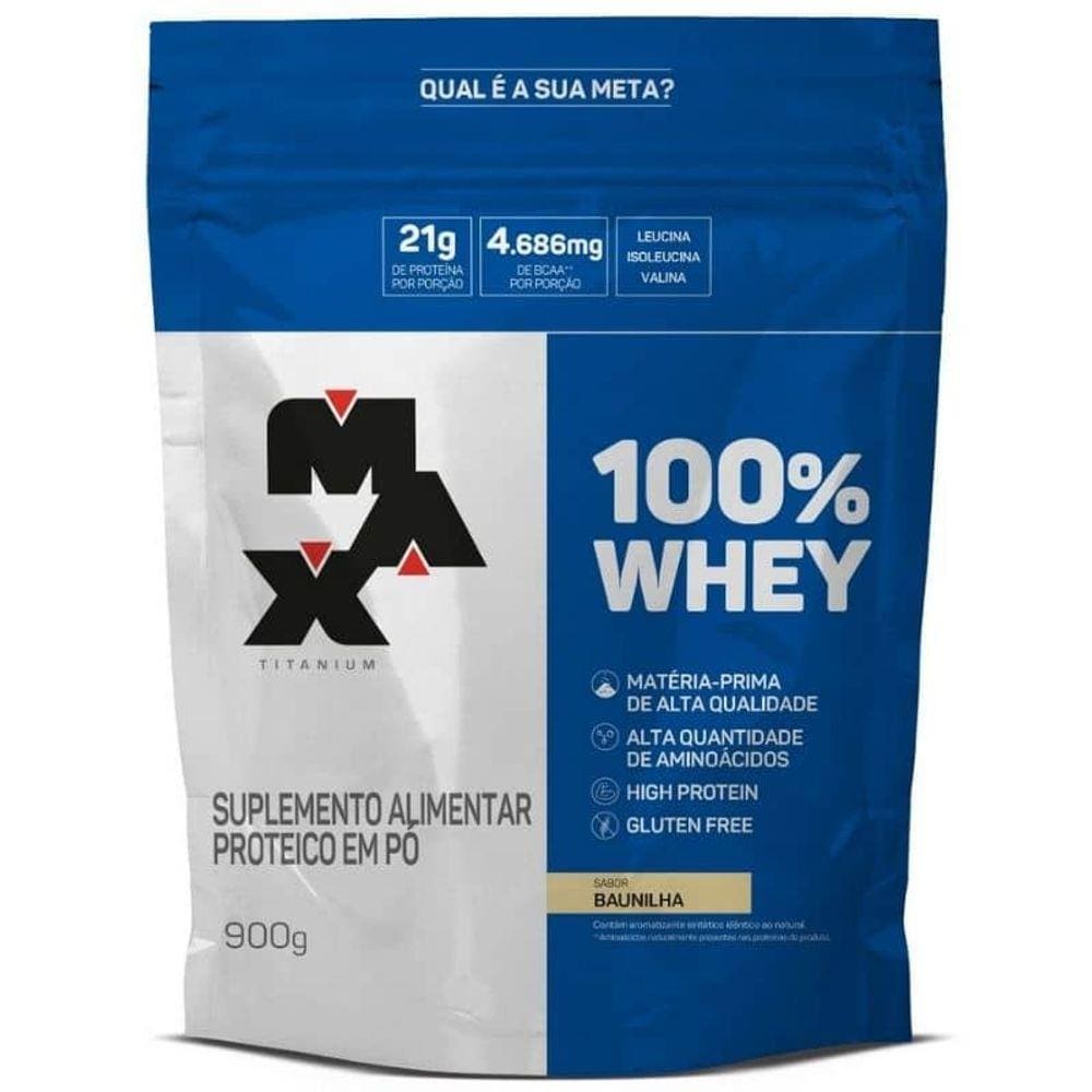 100% Whey - Refil (900g) Max Titanium - Chocolate