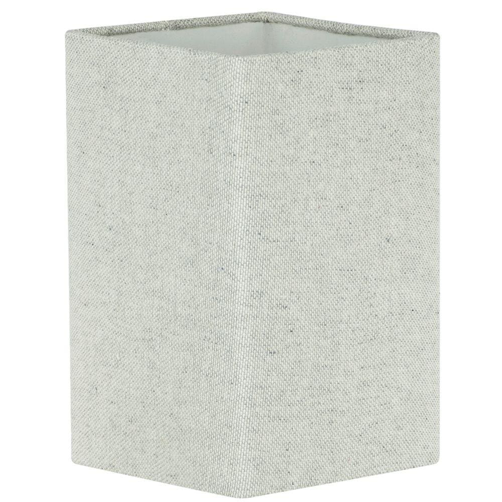 Cúpula Quadrada de Abajur Tecido Rustico Escuro 12x20cm