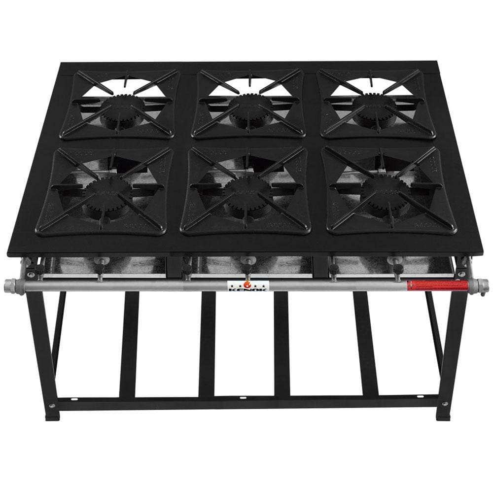 Fogão Super 40 Kenok 6 Bocas Simples Alta Pressão FASU6B.411