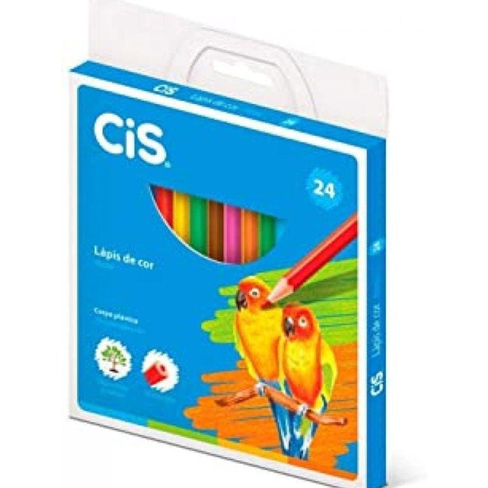 Lápis De Cor Com 24 Cores Cis Plastic - 45.1300