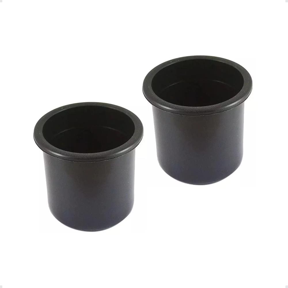 Porta Copos Luxo Barcos Motor Home De Embutir Preto Kit C/2