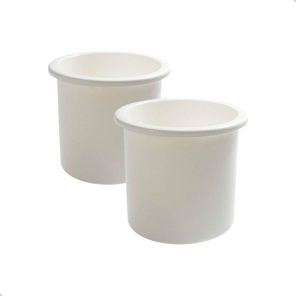 Porta Copos de Embutir Branco Barco Lancha Trailler Kit C/2