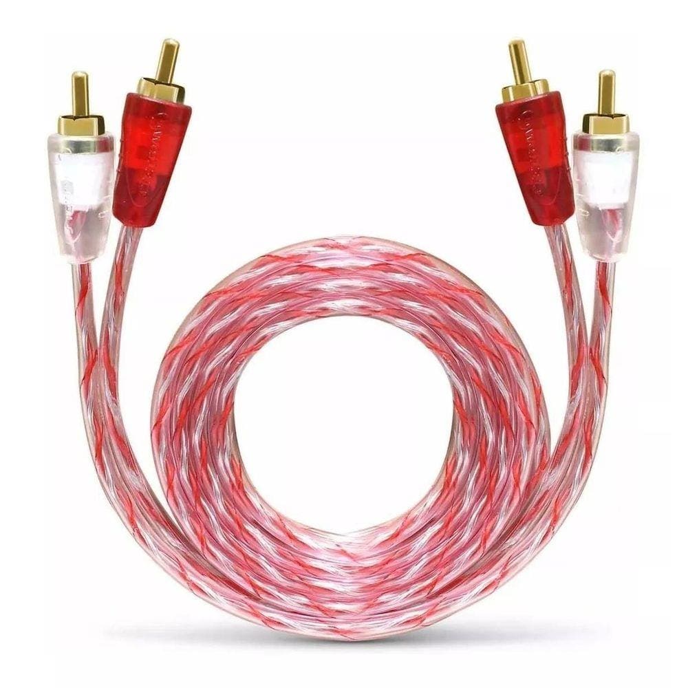 Cabo Coaxial Rca Stetsom 1 Metro Banhado A Ouro
