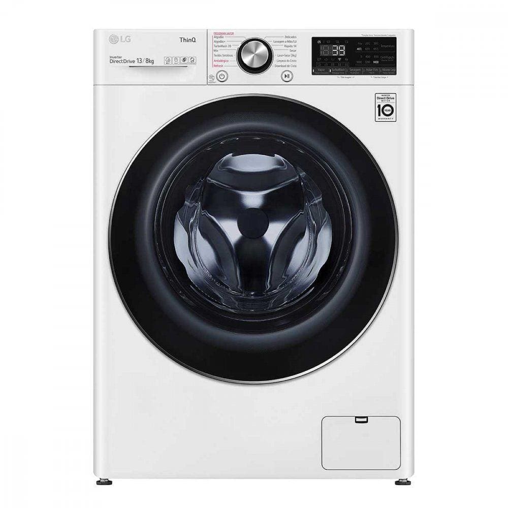 Lavadora de Roupa Lava e Seca 13 Kg Frontal Branco LG - 110v - Cv9013wc4