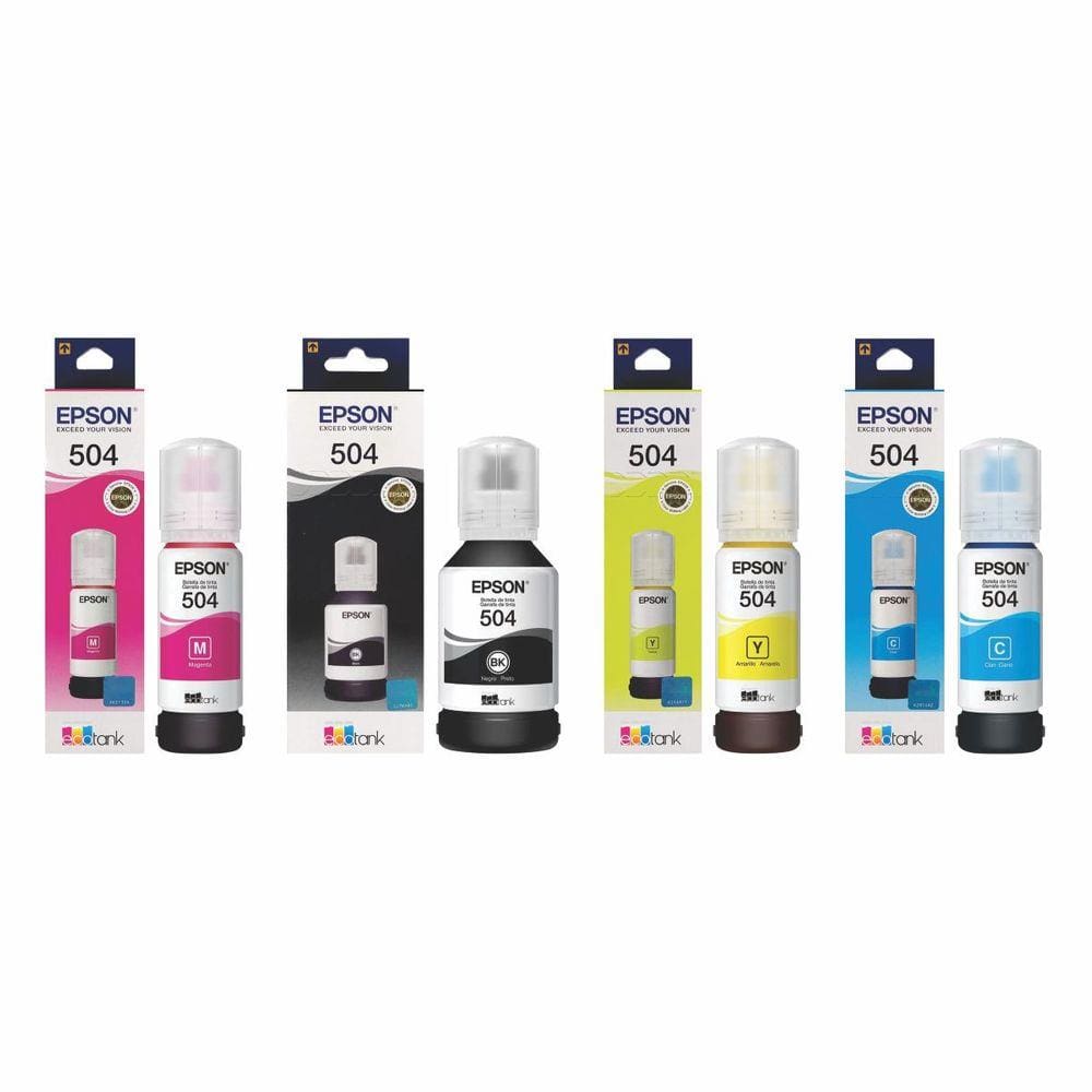 Kit 4 Tinta Epson L4150 L4160 L6161 L6171 L6191 Refil T504