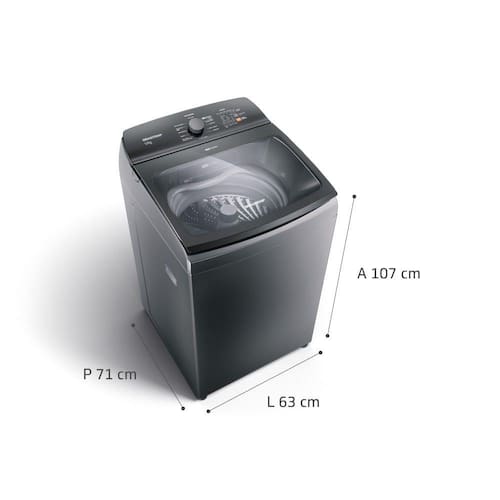 Máquina de Lavar Brastemp 12Kg titânio com Ciclo Extra