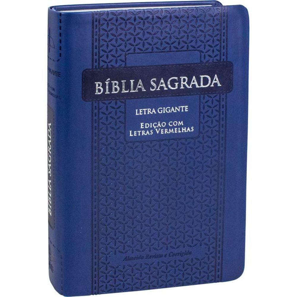 Bíblia Sagrada Letra Gigante luxo azul