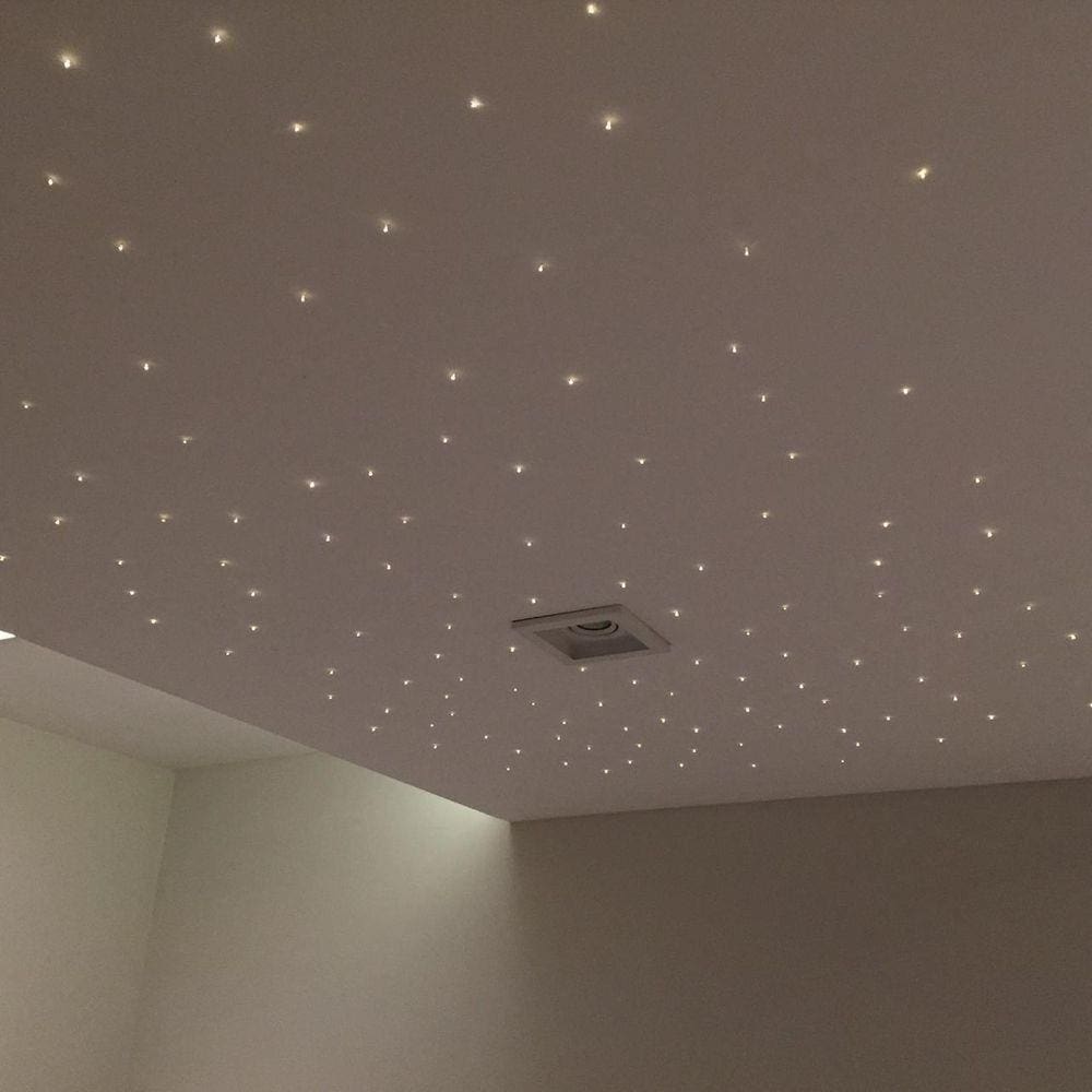 Kit Noite Estrelada 100 Fibra Ótica Efeito Estrelado Rgb