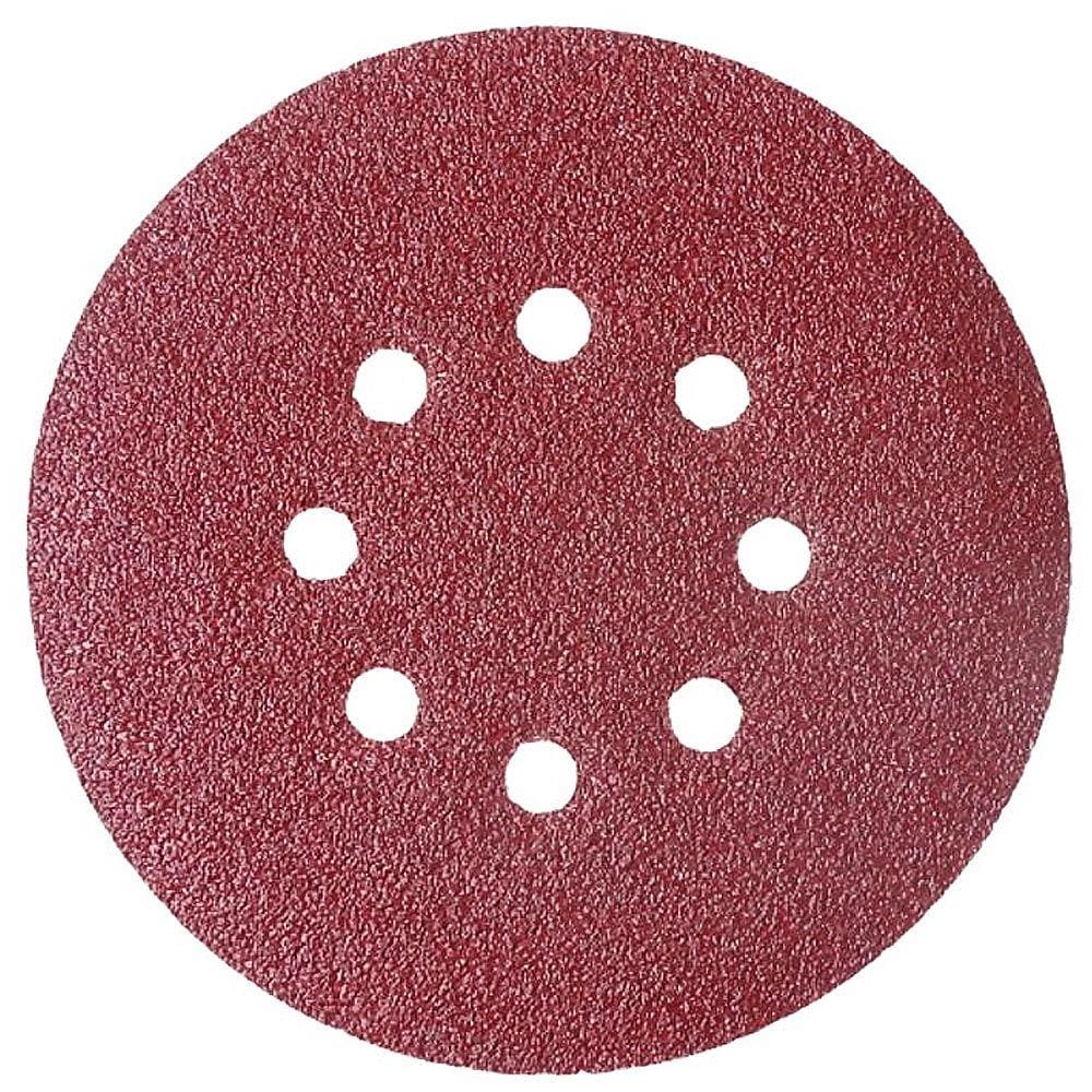 Kit 10 Disco de lixa Ferro Madeira vermelho 150mm Grão 180 Starfer