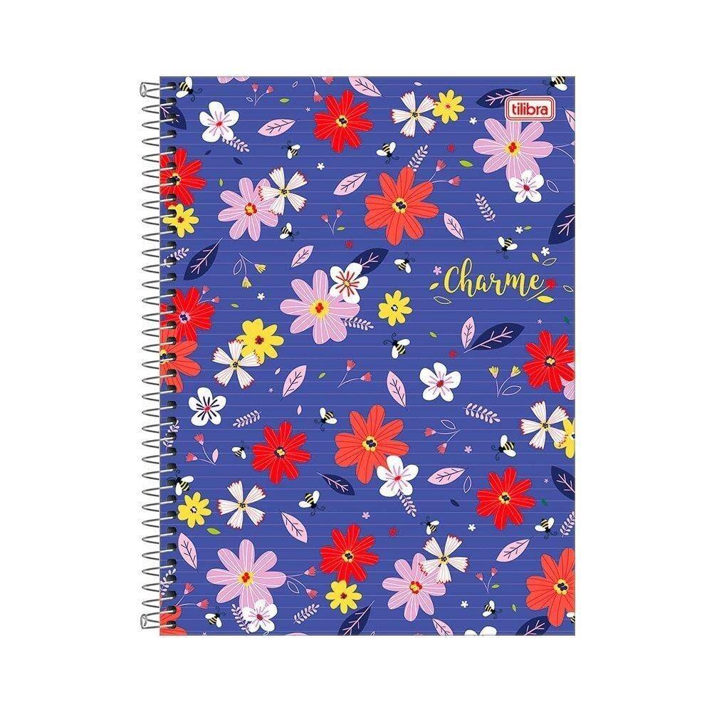 Caderno Espiral Tilibra Universitário Capa Dura 16m Happy 256 Folhas ¿ Embalagem com 2 Unidades