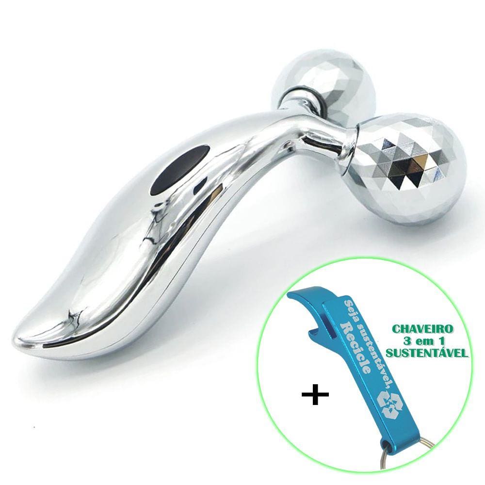 Massageador 3D Facial e Corporal Massoterapia Relaxante + Chaveiro CBRN17775