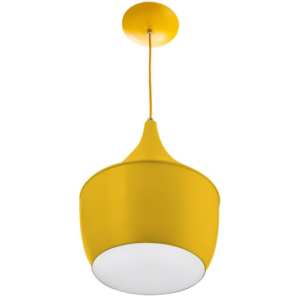 Luminária Pendente Gourmet Balão 32X25cm Amarelo
