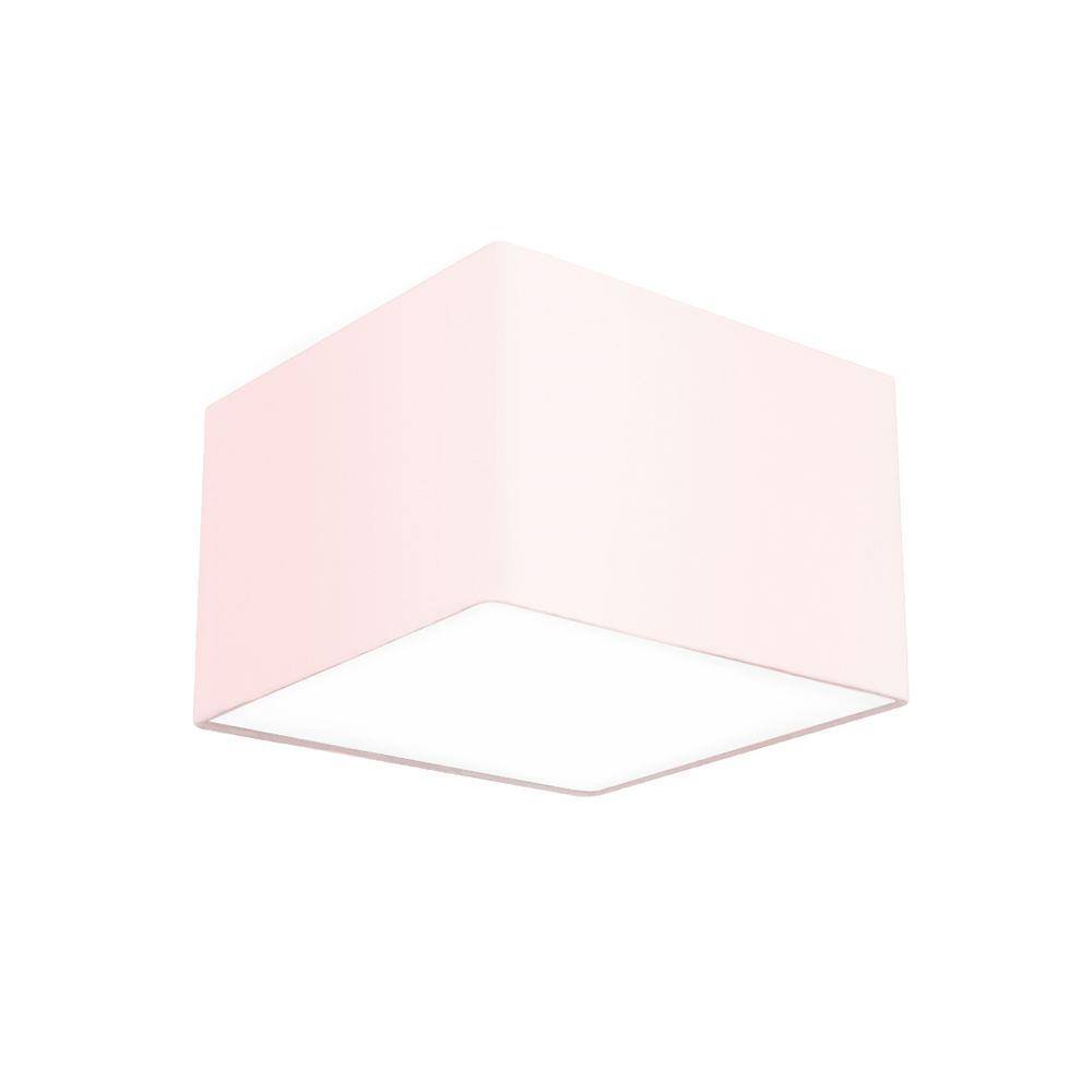 Lustre Cupula Dome Quadrado 30x20cm Rose