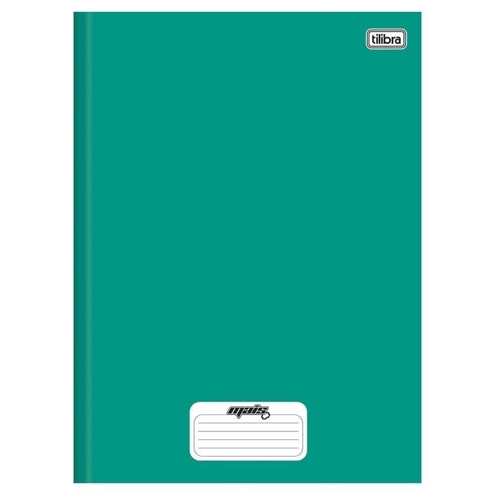 Caderno 1/4 Capa Dura Tilibra Costurado Mais+ Verde 96 Folhas - Embalagem com 10 Unidades