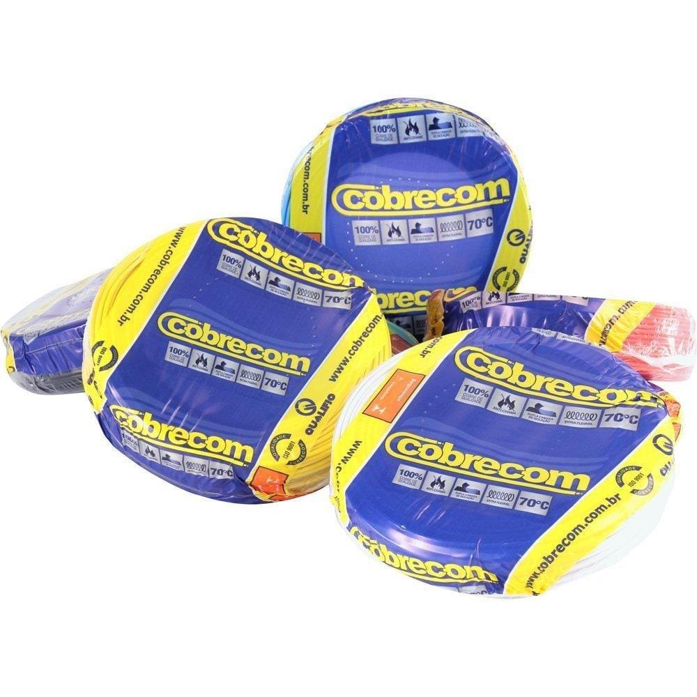 Cabo Flexível 750V Antichama 6mmx100m Amarelo - Cobrecom