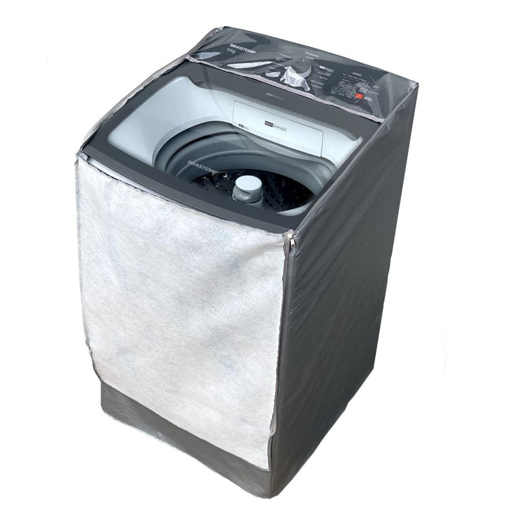 Capa Maquina De Lavar Brastemp 14kg Bwk Zíper Transparente