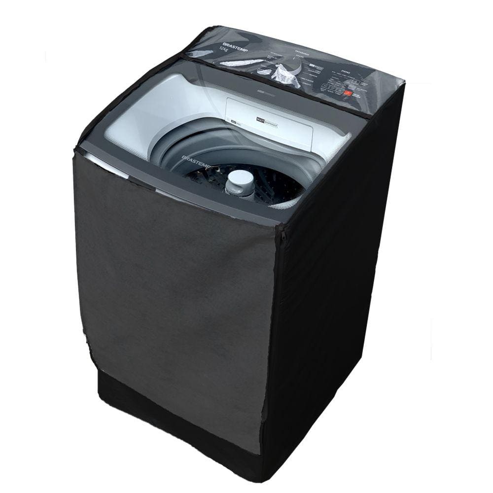 Capa Maquina De Lavar Brastemp 14kg Bwk Zíper Transparente