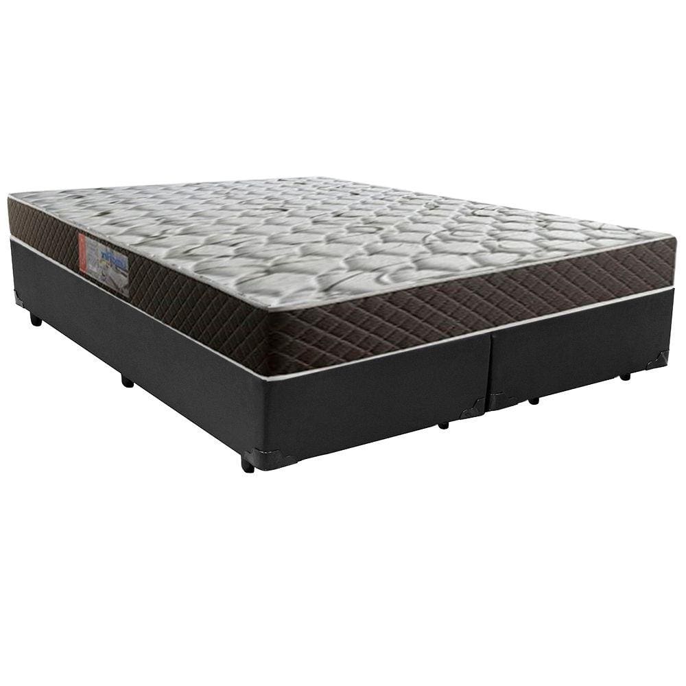 Cama Box Queen Colchão Mola Ensacada Acolchões + Box Sintético 70x158x198