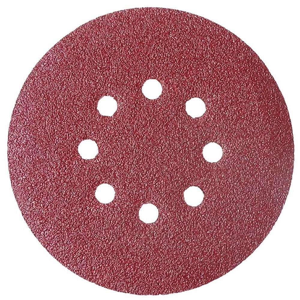 Kit 100 Disco de lixa Ferro Madeira Vermelho 150mm Grão 40 Starfer