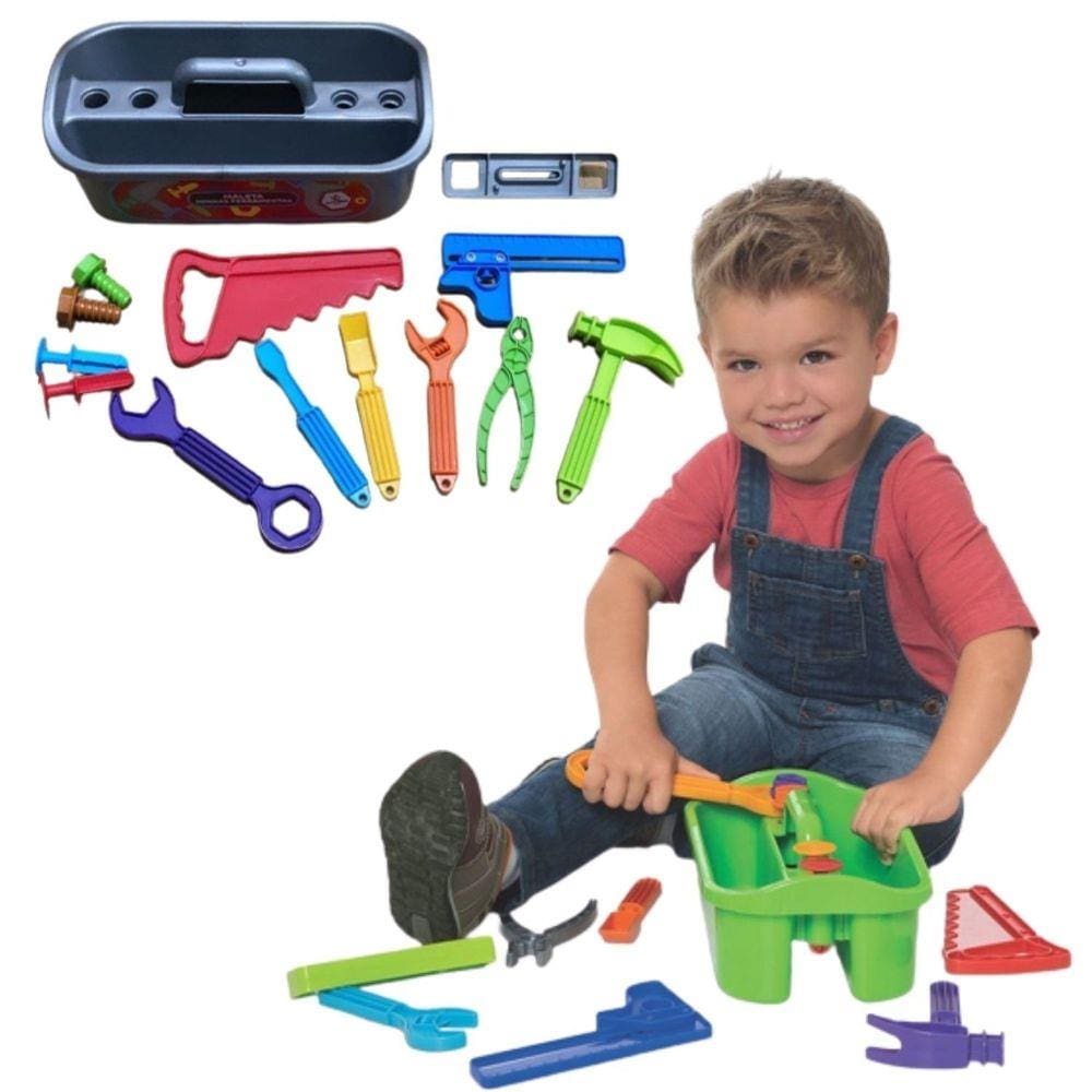 Caixa Maleta De Ferramentas Infantil Didática Brinquedo divertido criatividade educativos