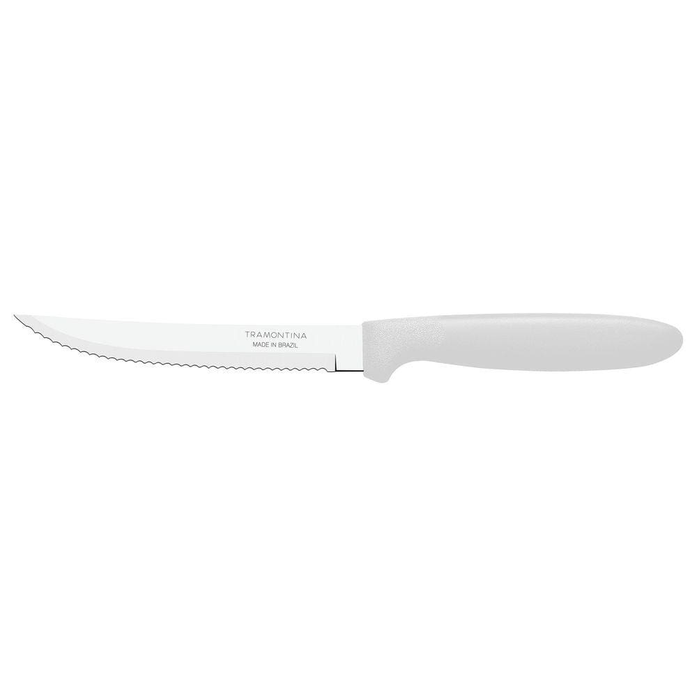Faca para Churrasco Tramontina Ipanema com Lâmina em Aço Inox e Cabo de Polipropileno Branco 5" Tramontina
