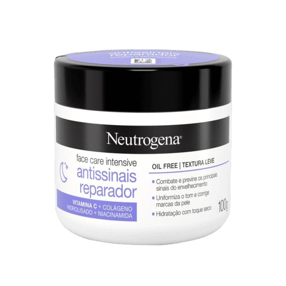 Creme Facial Antissinais Reparador Noturno Vitamina C Face Care Intensive Neutrogena 100G