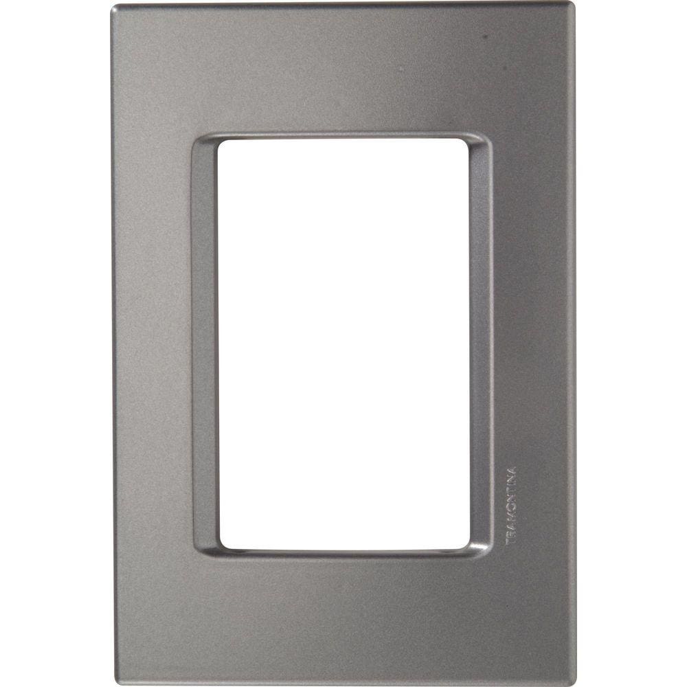 Placa 3 Postos 4x2 Tramontina IzyFlat Cinza Grafite Tramontina