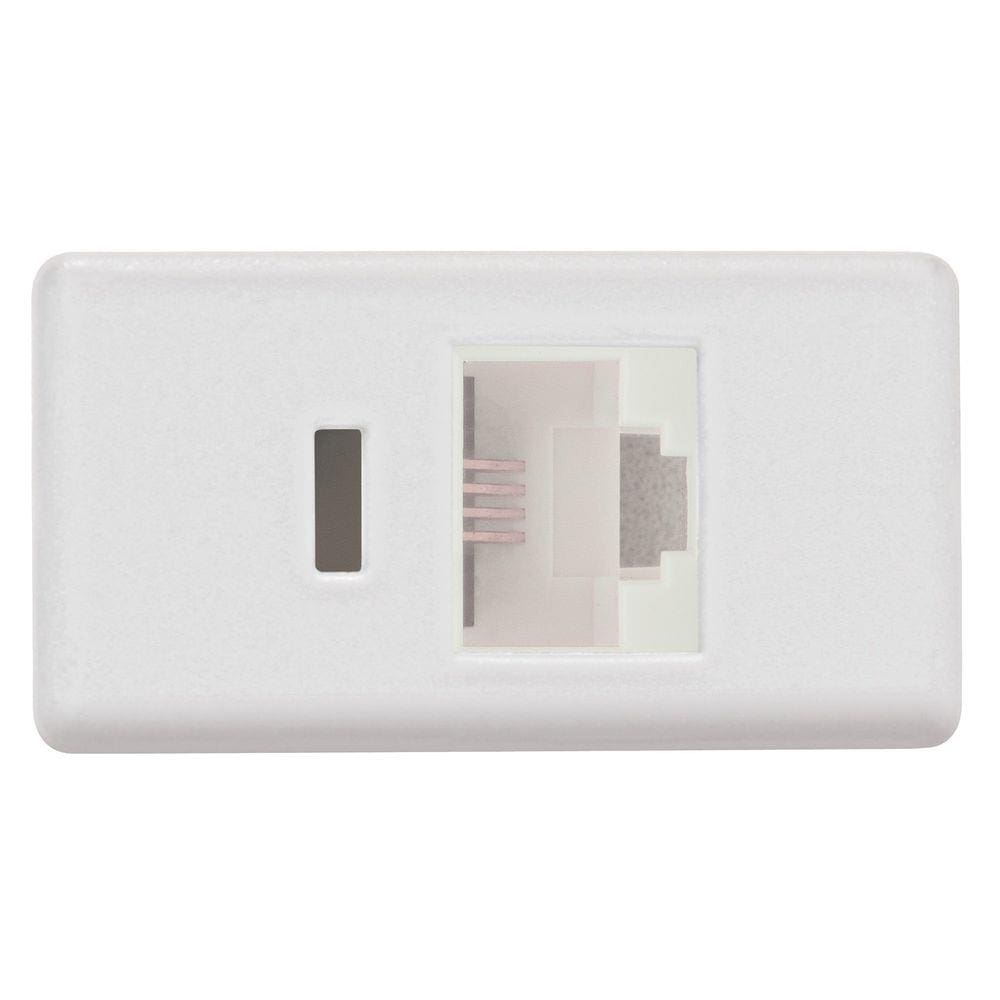 Módulo para Tomada de Telefone Tramontina IzyFlat RJ 11 Branco Tramontina