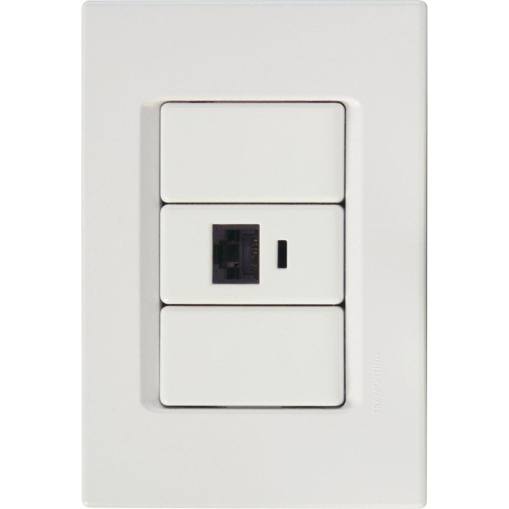 Conjunto 4X2 - 1 tomada RJ 45 (cat. 5E) Tramontina